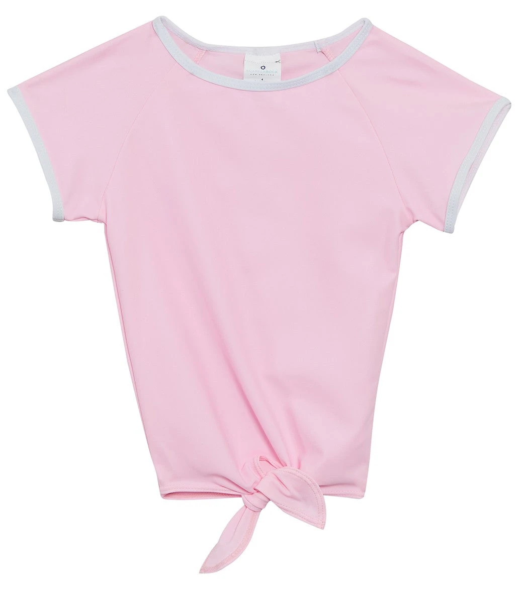 Girls' Pink Knot Front Rash Guard (Toddler, Little Kid, Big Kid)