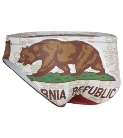 TURBO Men's Cal Flag Star Water Polo Brief