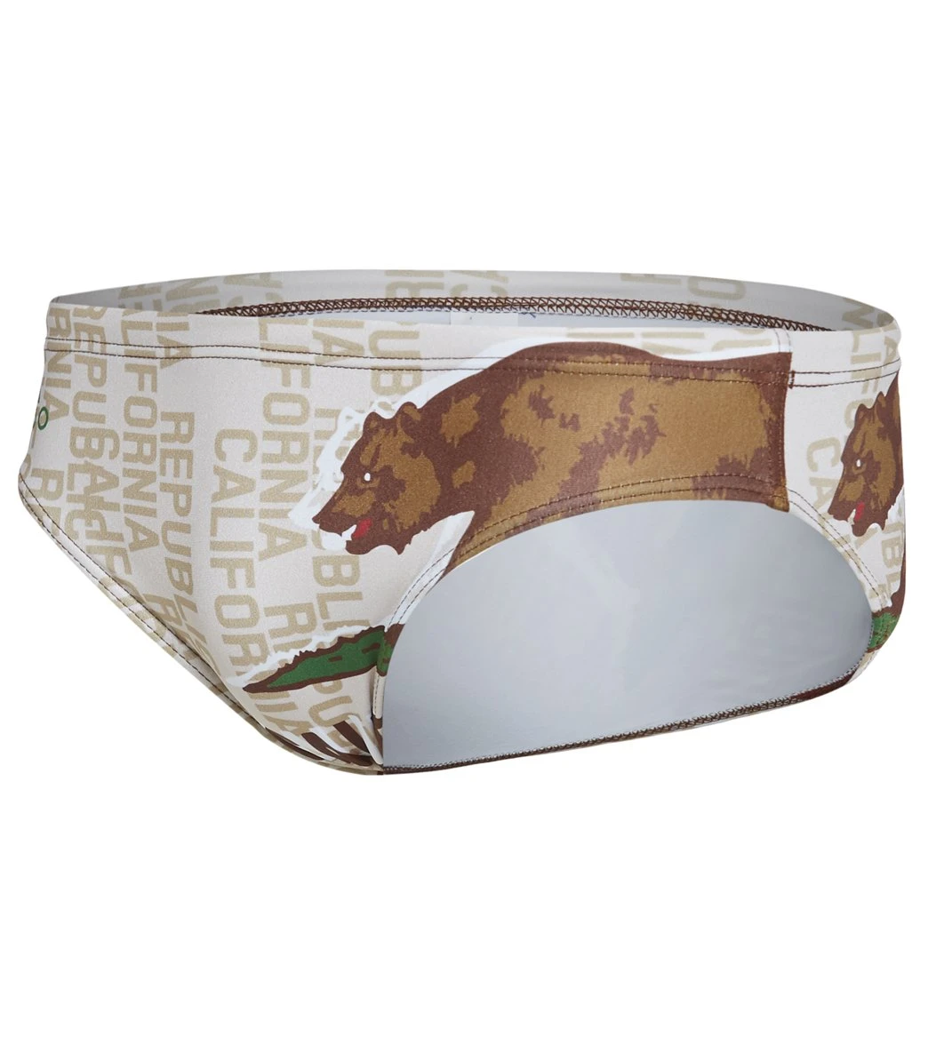 TURBO Men's Cal Flag Star Water Polo Brief - Image 2