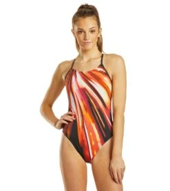Nike Women's HydraStrong Space Highway Cut-Out Tank One Piece Swimsuit