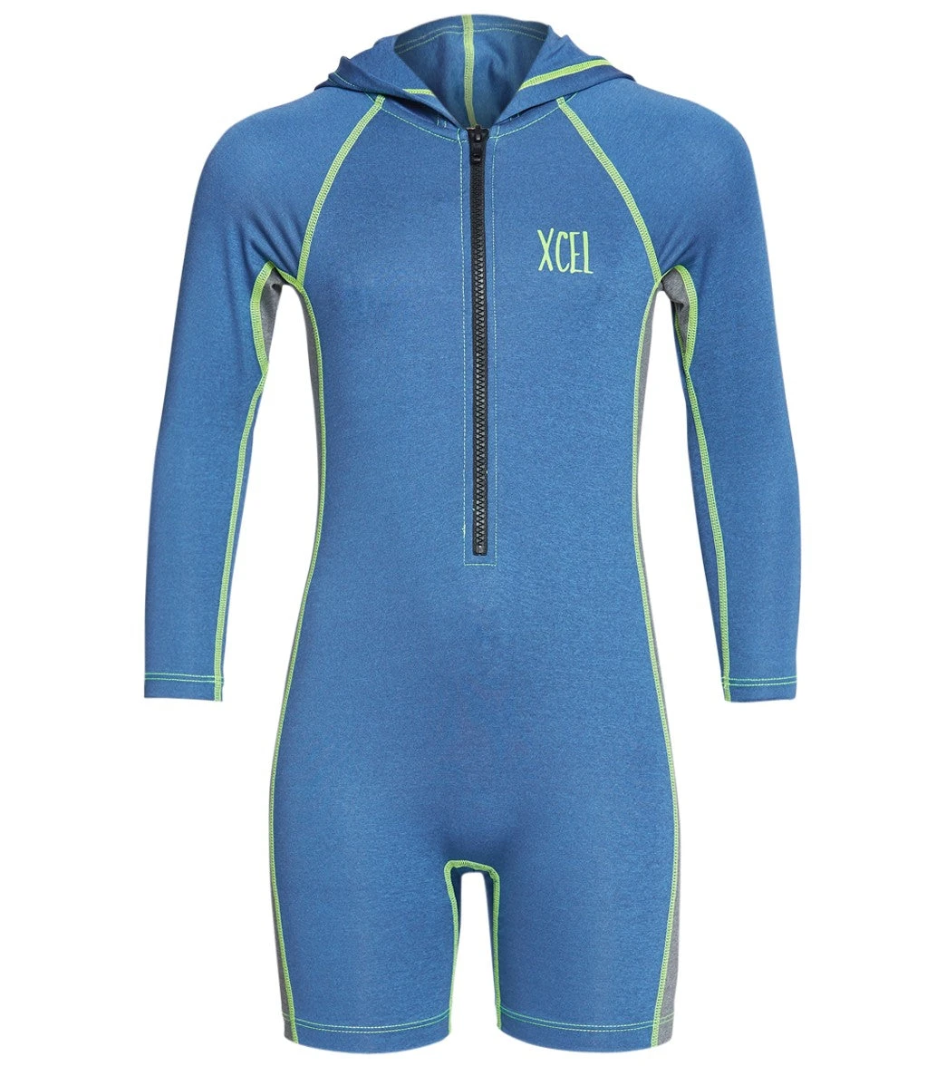 Xcel Premium Stretch Long Sleeve Front Zip Hooded UPF 50 Sunsuit (Toddler, Little Kid)