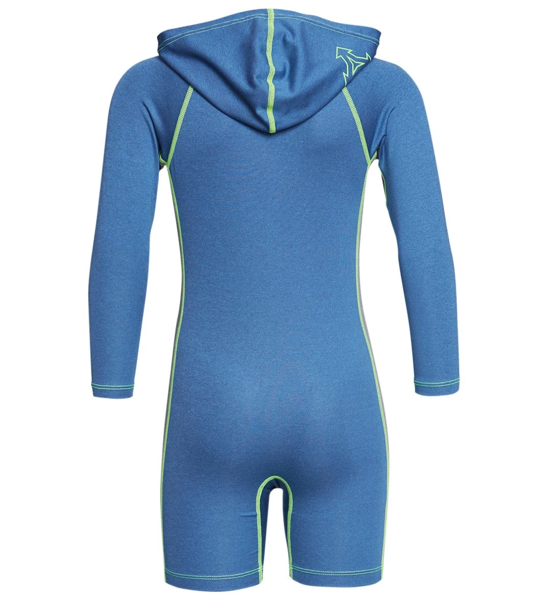 Xcel Premium Stretch Long Sleeve Front Zip Hooded UPF 50 Sunsuit (Toddler, Little Kid) - Image 2
