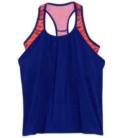 TYR Girls' Conquest Ava 2 In 1 Tankini Top (Big Kid)