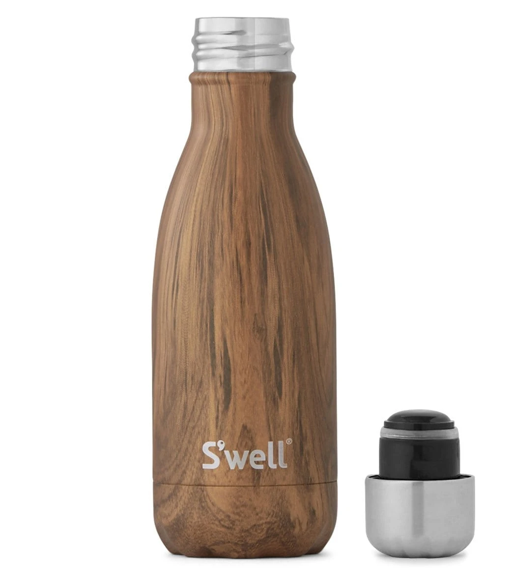 Teakwood 9oz Stainless Steel Water Bottle - Image 2