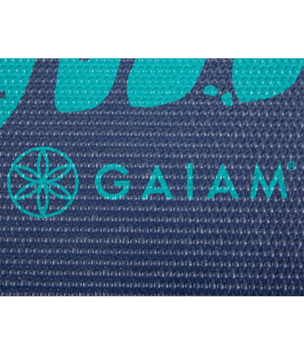 Gaiam Midnight Fern Printed Yoga Mat 68" 4mm - Image 5