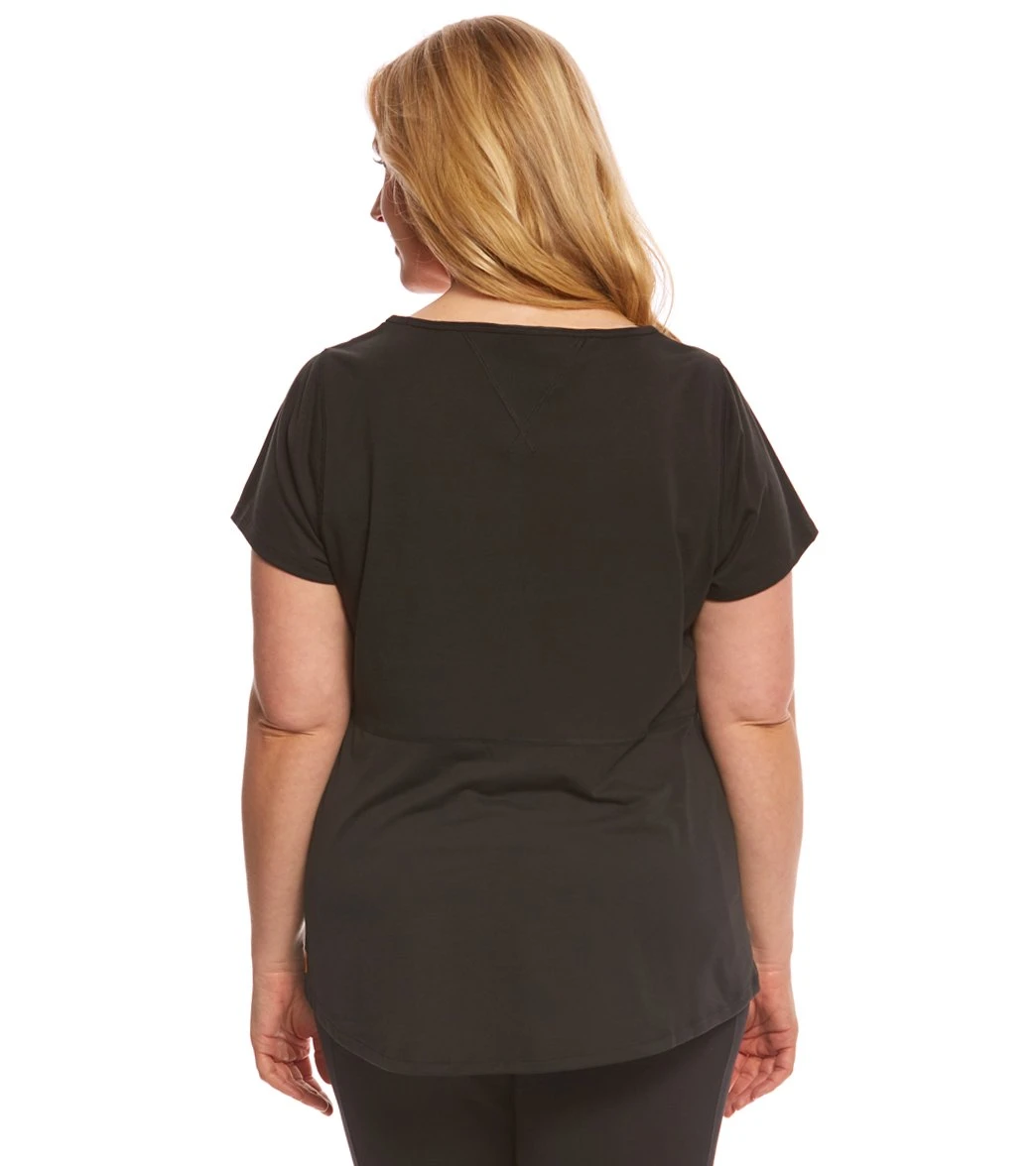 Women's Short Sleeve Plus Size Workout Tee - Image 3