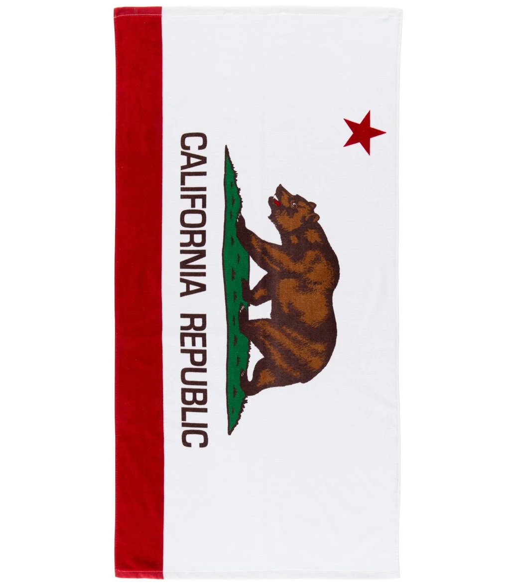 California Flag Beach Towel