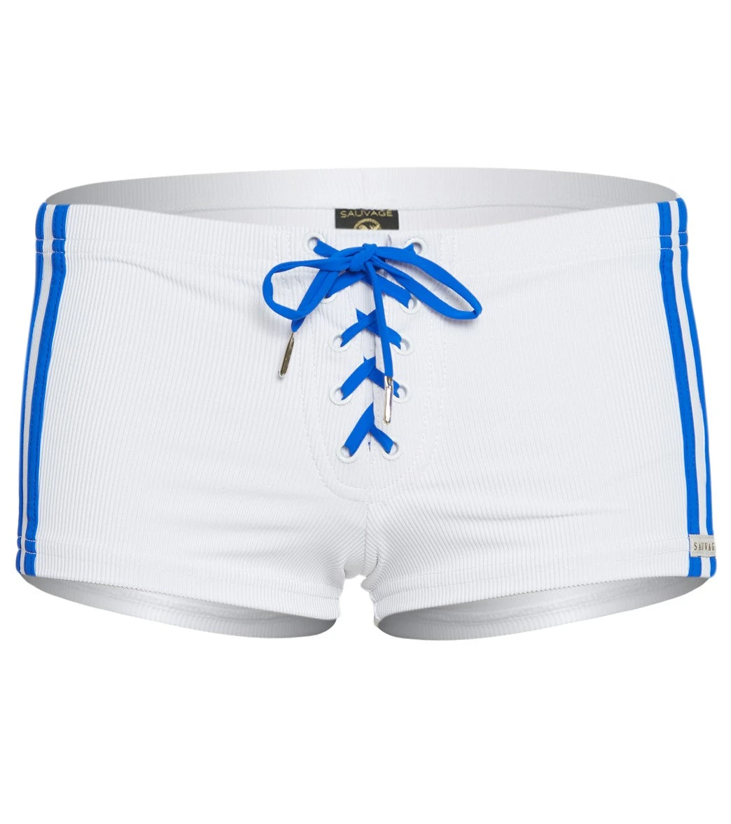 Football Lace-Up Square Cut Swim Short
