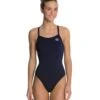 Women's Solid Butterfly Back One Piece Swimsuit