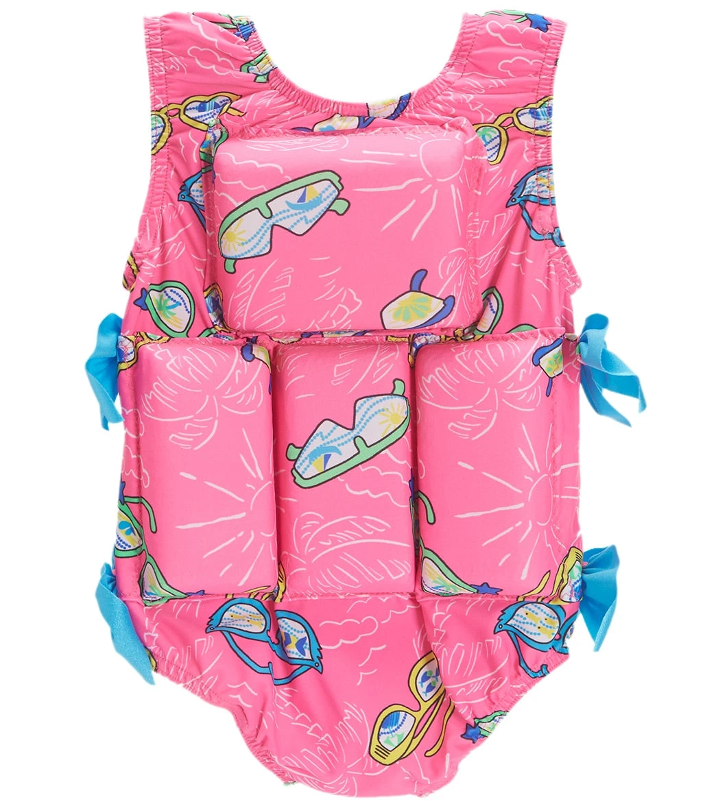 Girl's Pink Sun Glasses Flotation Swimsuit - Image 2