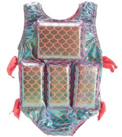 Girl's Coral Metalic Mermaid Flotation Swimsuit