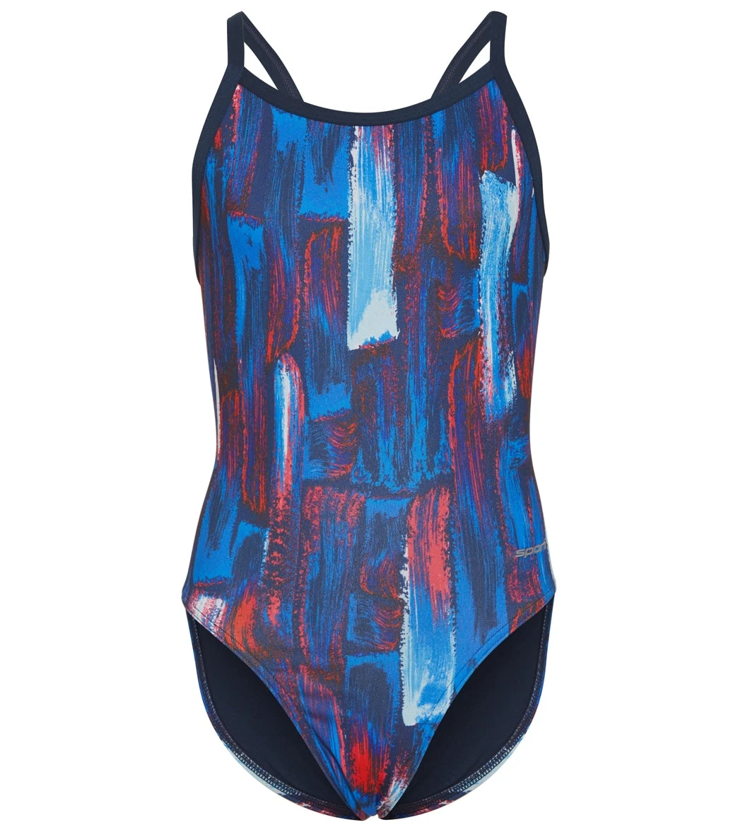 HydroLast Artsy Thin Strap One Piece Swimsuit Youth (22-28)