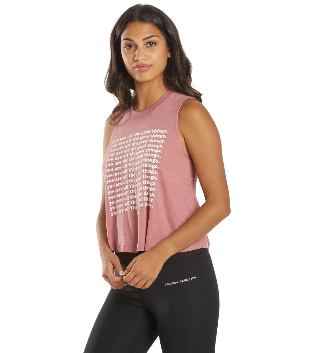 Spiritual Gangster Good Things Crop Tank - Image 5