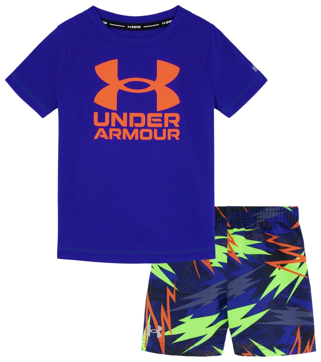 Under Armour Boys' Rowdy Bolts Swim Set (Baby, Toddler, Little Kid)