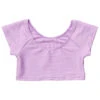 Girls' Lavender Rib Crop SS Rashguard Top (Toddler, Little Kid, Big Kid)
