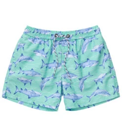 Boys' Minty Shark Volley Board Short (Toddler, Little Kid, Big Kid)