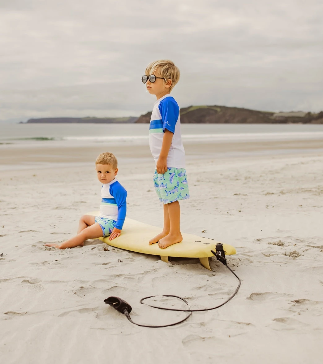 Boys' Minty Shark Volley Board Short (Toddler, Little Kid, Big Kid) - Image 3