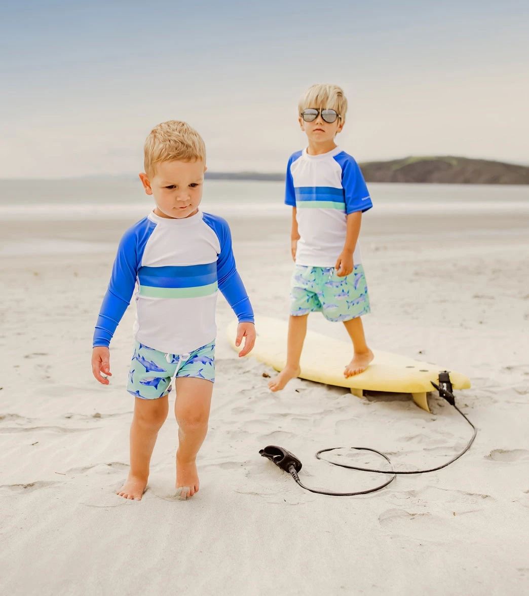 Boys' Minty Shark Volley Board Short (Toddler, Little Kid, Big Kid) - Image 4