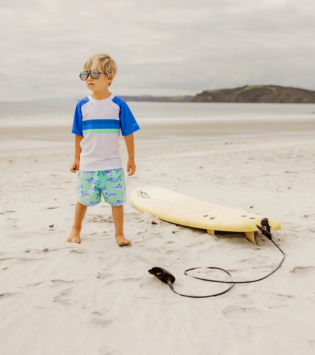 Boys' Minty Shark Volley Board Short (Toddler, Little Kid, Big Kid) - Image 5