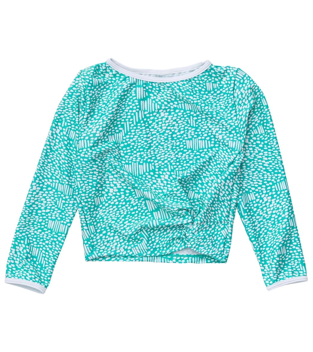 Girls' Spearmint Spot LS Wrap Crop Bikini Top (Little Kid, Big Kid)