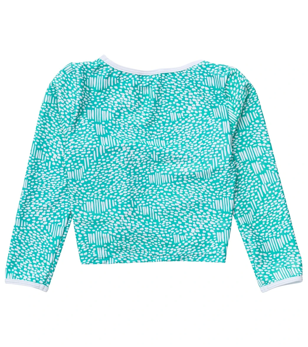 Girls' Spearmint Spot LS Wrap Crop Bikini Top (Little Kid, Big Kid) - Image 2