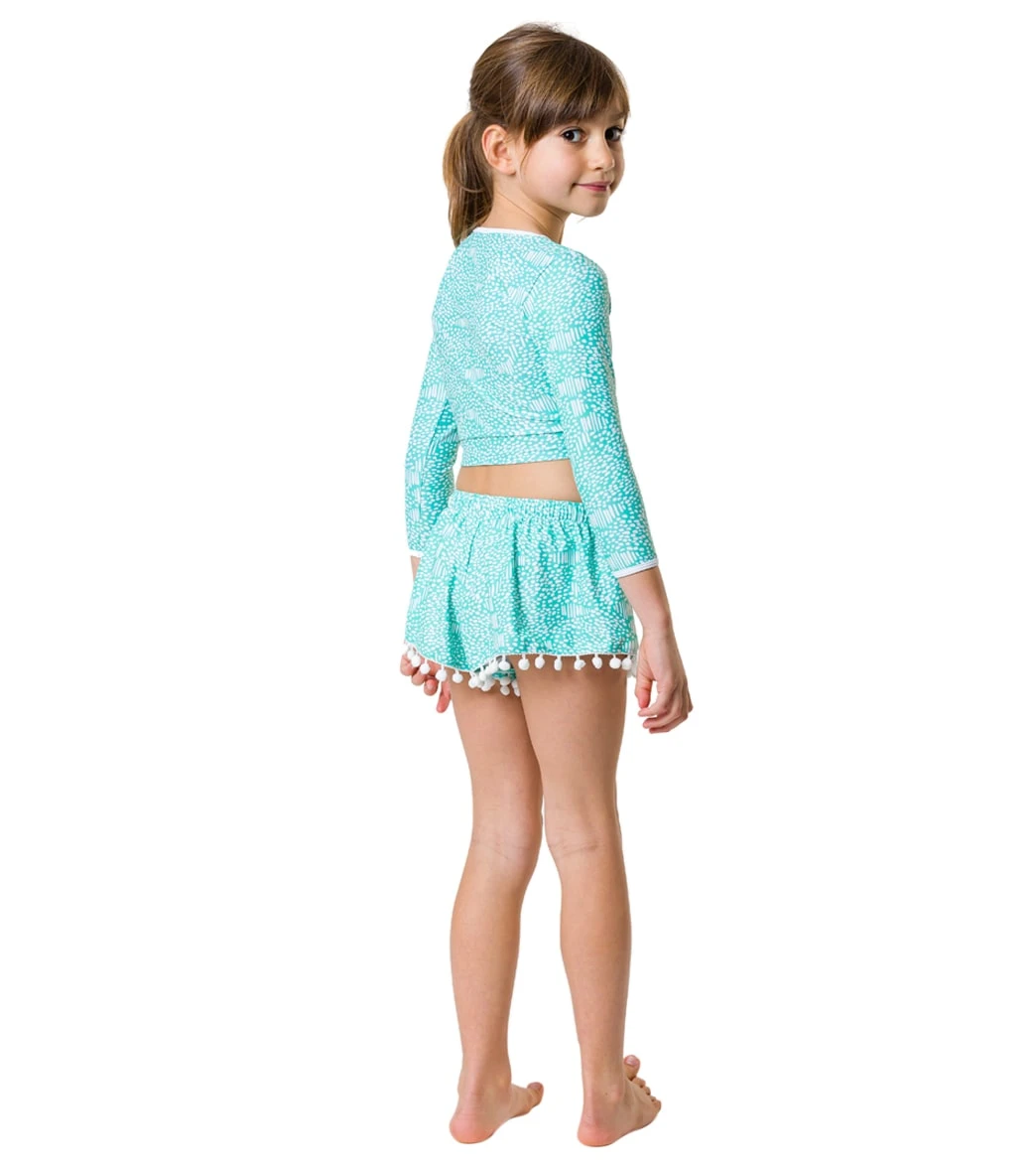 Girls' Spearmint Spot LS Wrap Crop Bikini Top (Little Kid, Big Kid) - Image 5