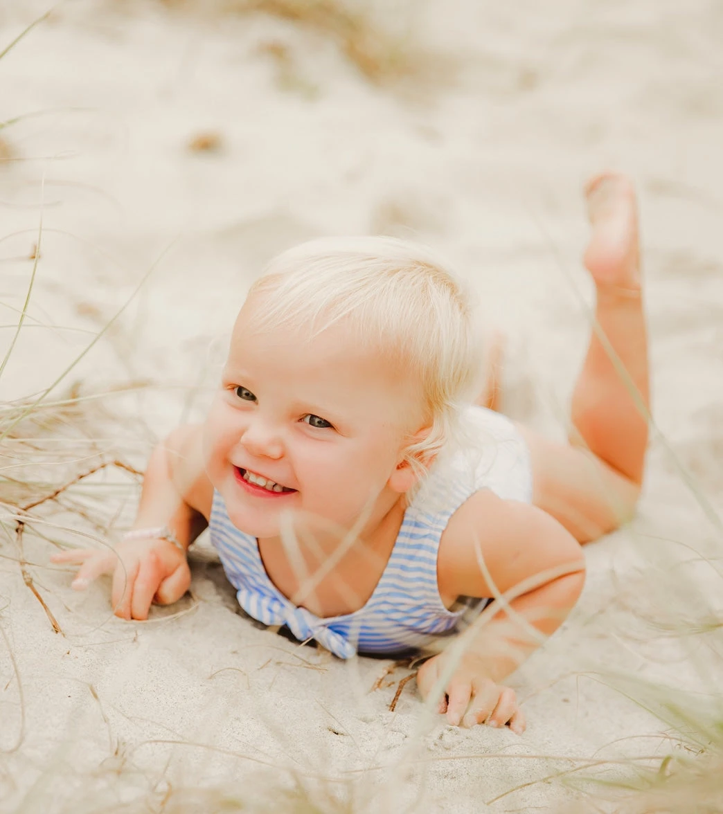 Girls' Powder Blue Sustainable Stripe Bow Swimsuit (Baby, Toddler) - Image 7