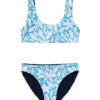Girls' Aqua Bloom Sustainable Reversible Surf Bow Bikini Set (Big Kid)