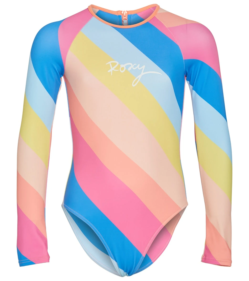 Roxy Girls' Touch Of Rainbow Long Sleeve One Piece Swimsuit (Toddler,Little Kid)
