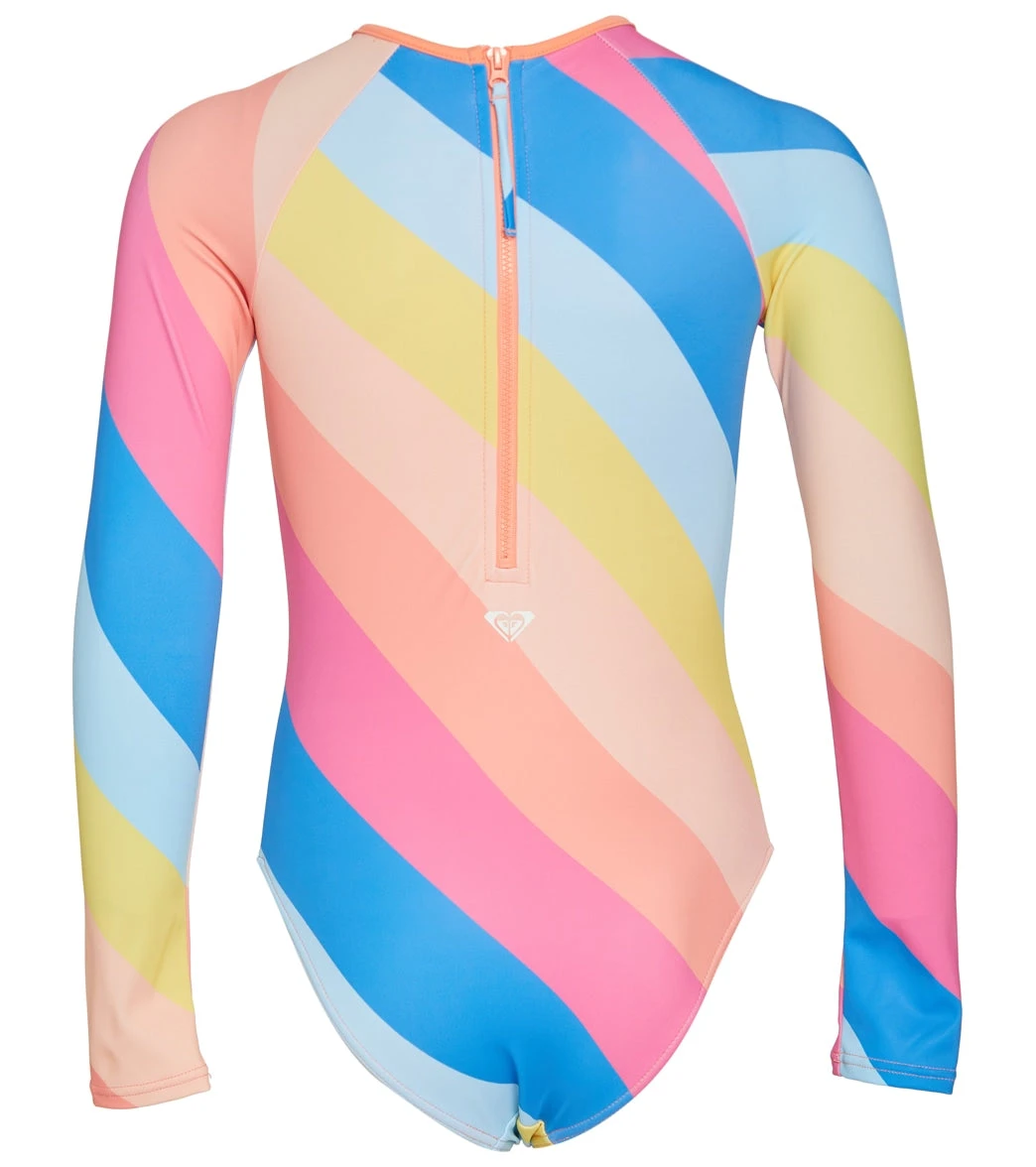 Roxy Girls' Touch Of Rainbow Long Sleeve One Piece Swimsuit (Toddler,Little Kid) - Image 2