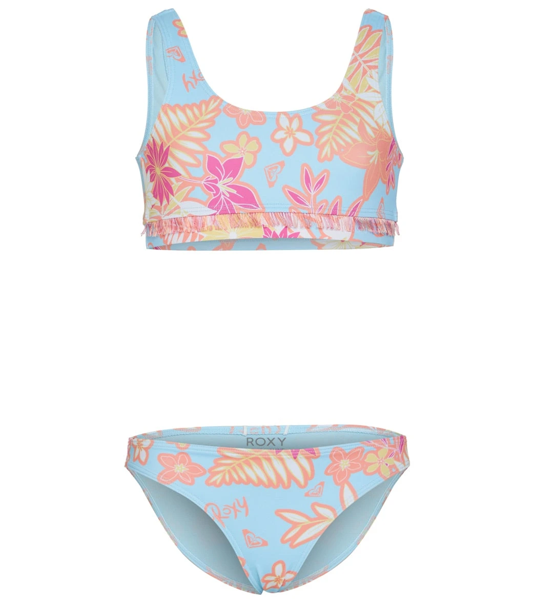 Roxy Girls' Funny Childhood Bralette Bikini Set (Toddler, Little Kid)