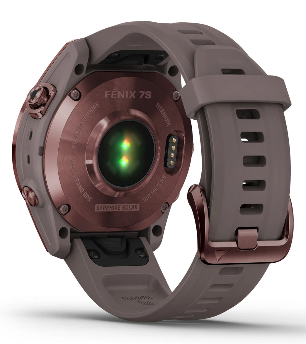 Garmin Fenix 7S Sapphire Solar Dark Bronze Titanium/Shale Gray Band - Image 10
