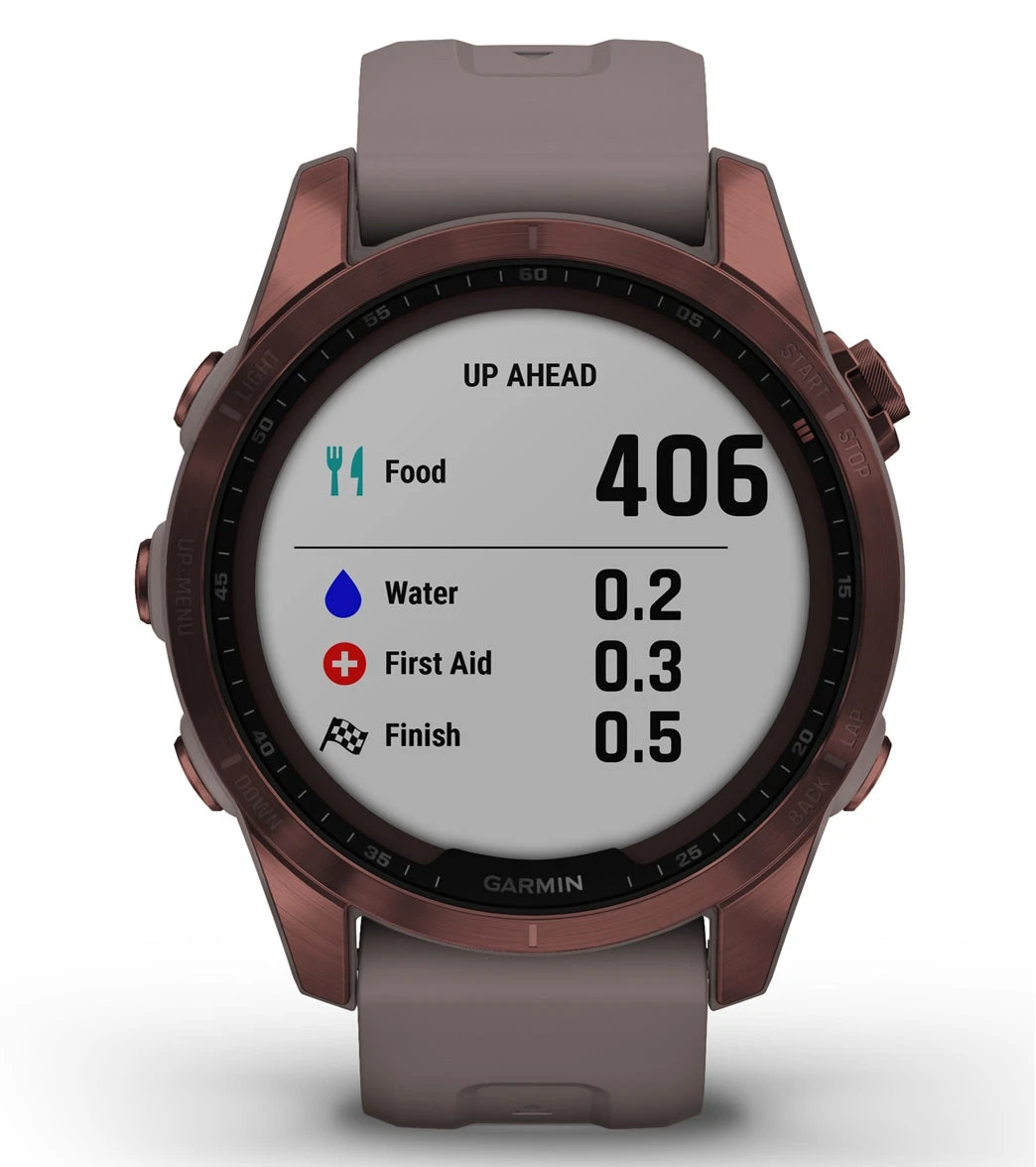 Garmin Fenix 7S Sapphire Solar Dark Bronze Titanium/Shale Gray Band - Image 8