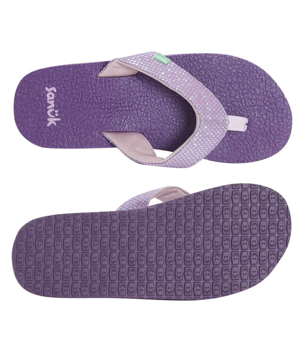 Sanuk Girls' Yoga Glitter Flip Flop (Big Kid) - Image 4
