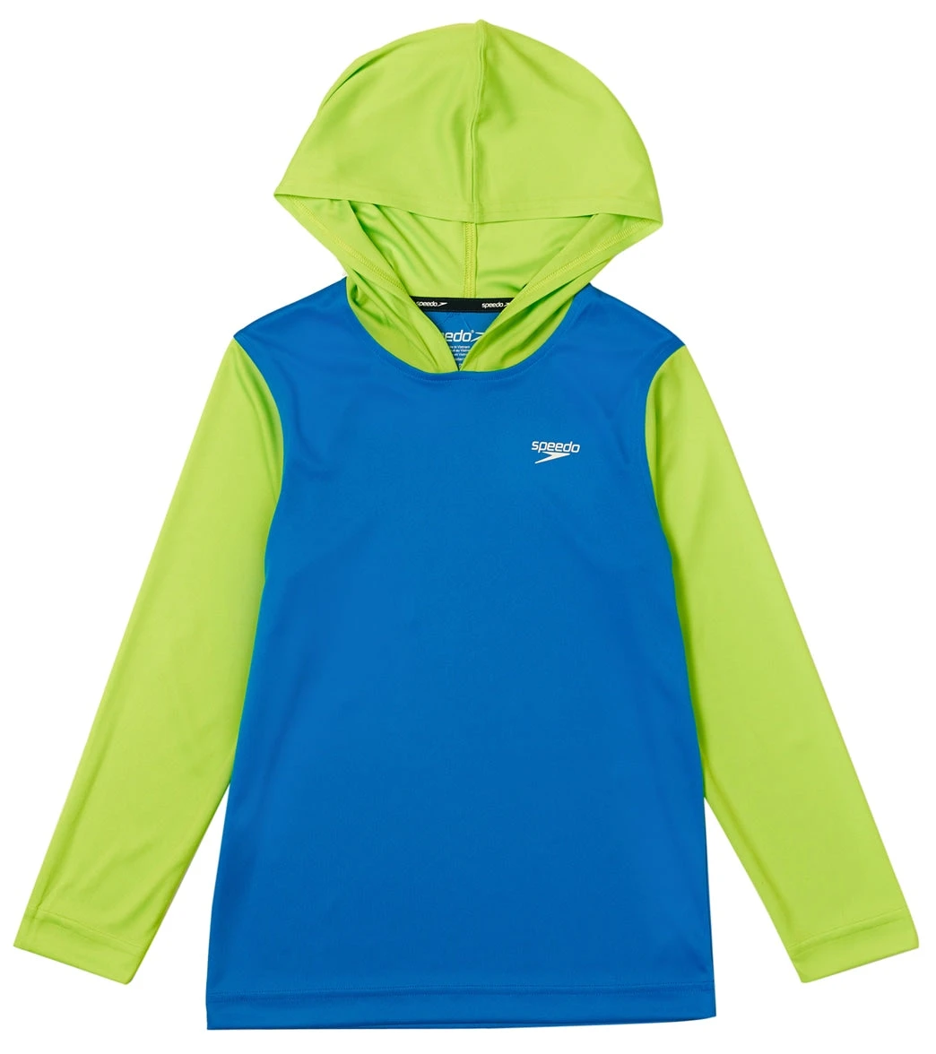 Speedo Boys' Hooded Long Sleeve Swim Shirt (Big Kid)