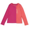 Speedo Girls' Long Sleeve Solid Blocked Logo Rashguard (Big Kid)