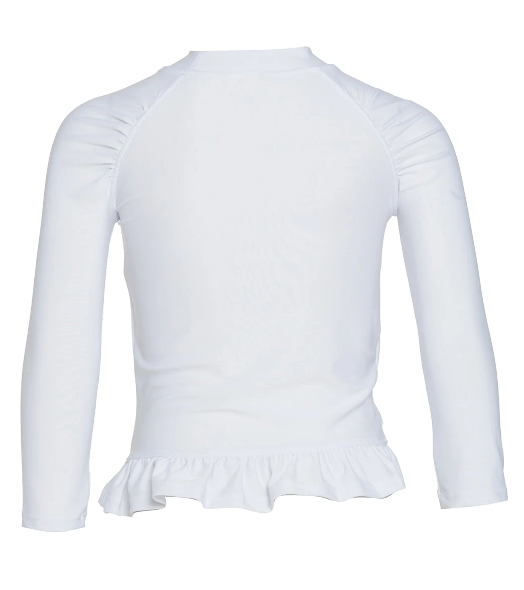 Girls' White UPF 50+ Rash Guard (Baby, Toddler, Little Kid) - Image 2
