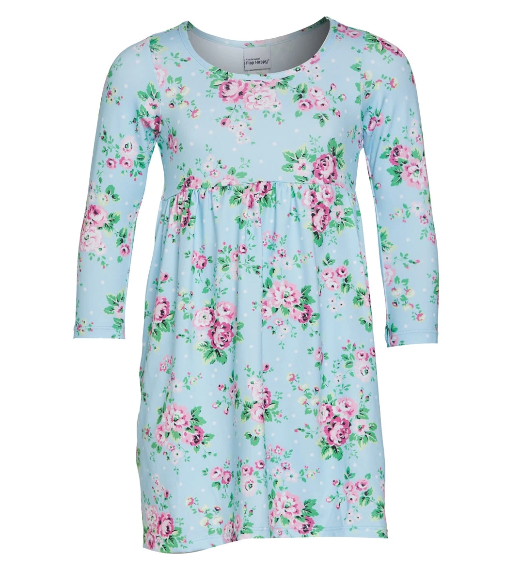Girls' Blue Country Floral UPF 50+ Dress (Baby, Toddler, Little Kid)