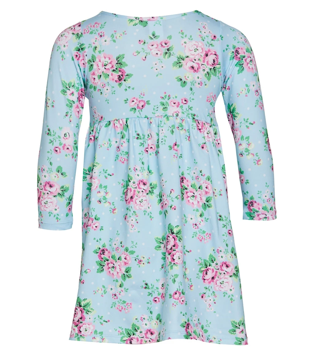 Girls' Blue Country Floral UPF 50+ Dress (Baby, Toddler, Little Kid) - Image 2