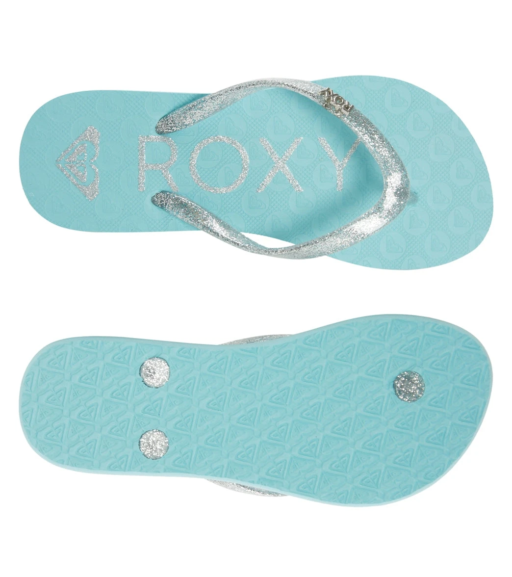 Roxy Girls' Viva Sparkle Flip Flops (Little Kid, Big Kid) - Image 4