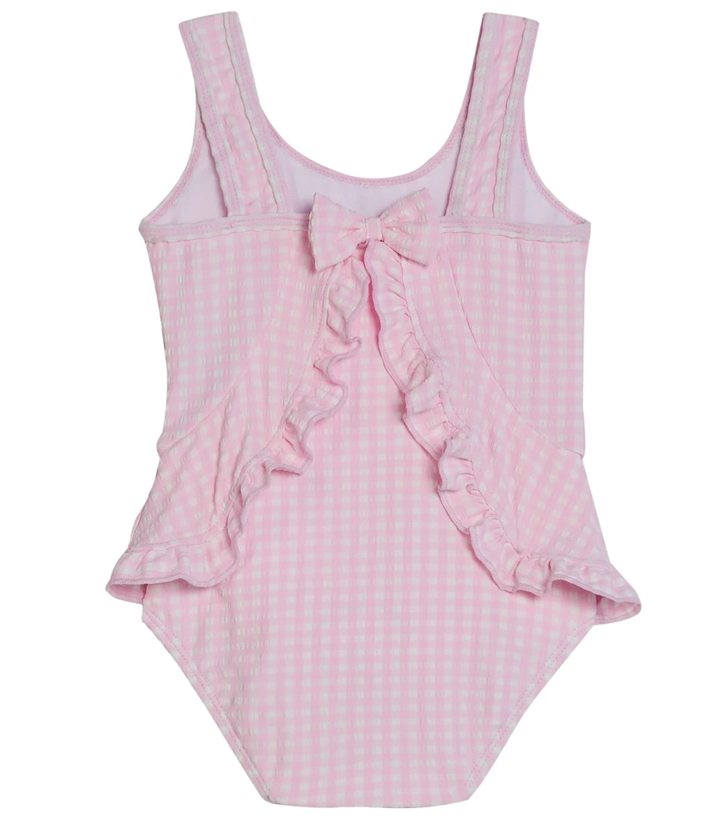 Girls' Pink Gingham Stella Ruffle UPF 50+ One Piece Swimsuit (Baby) - Image 2