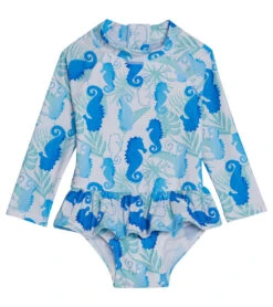 Girls' Seahorse Reef Alissa UPF 50+ Long Sleeve One Piece Swimsuit (Baby)