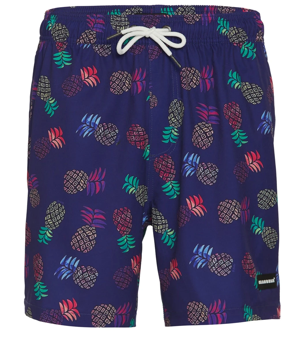 Men's 17" Color Pine Printed Swim Trunks