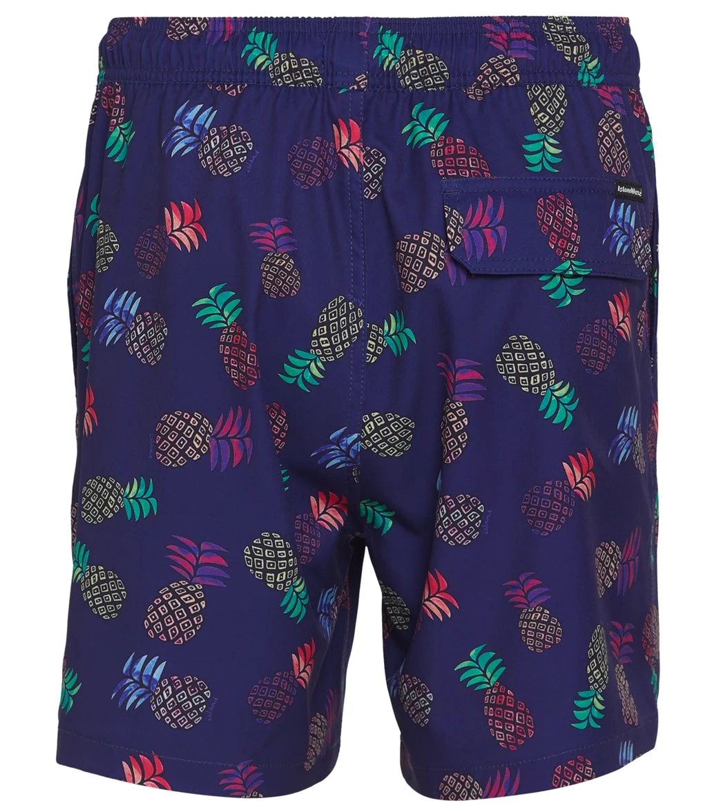 Men's 17" Color Pine Printed Swim Trunks - Image 2