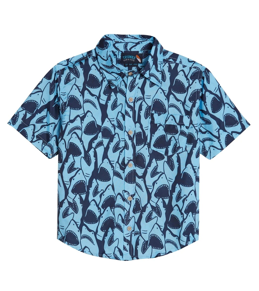 Boys' Shark Camp Shirt & Swim Trunks Set (Big Kid) - Image 3