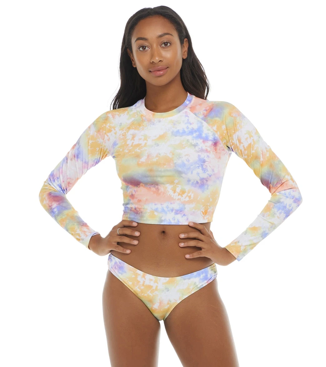 Body Glove Women's Illusion Let It Be Crop Long Sleeve UPF 50 Rash Guard
