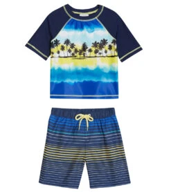 Boys' Blue Crush Short Sleeve Rashguard Set (Baby, Toddler)