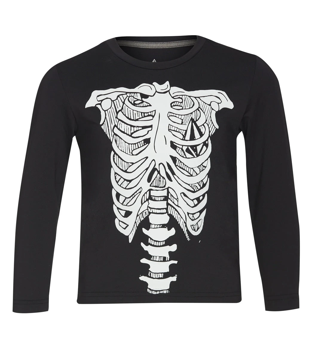 Volcom Boys' Skeleton Long Sleeve Rash Guard (Toddler, Little Kid)