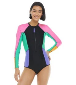 Body Glove Women's Macabu Journey Long Sleeve One Piece Swimsuit