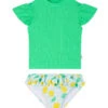 Seafolly Girls' Lisbon Two Piece Rash Guard Set (Baby, Toddler, Little Kid)